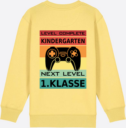 Einschulung Sweatshirt: Next Level 1. Klasse – Personalisiert - Viva Yellow