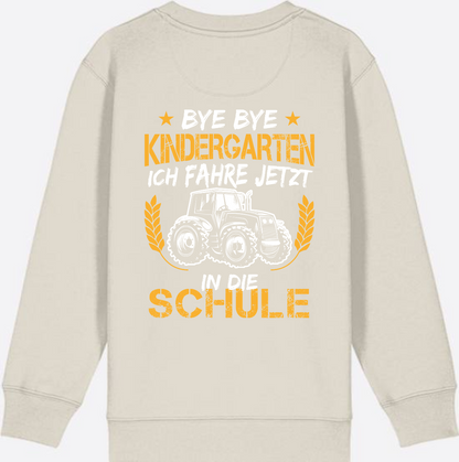 Einschulung Sweatshirt Traktor – Bye Bye Kindergarten - Eco Heather