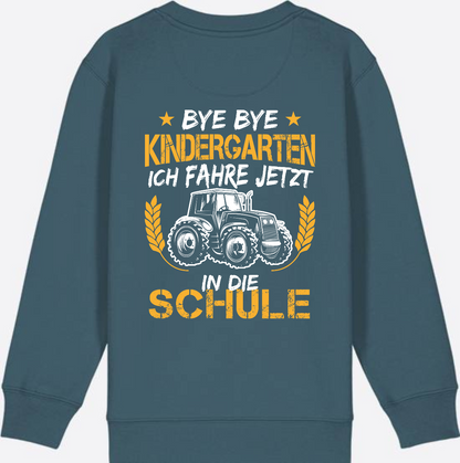 Einschulung Sweatshirt Traktor – Bye Bye Kindergarten - Stargazer