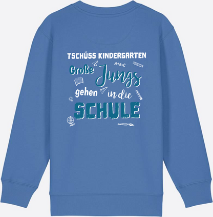 Einschulung Sweatshirt: Tschüss Kindergarten Große Jungs - Bright Blue