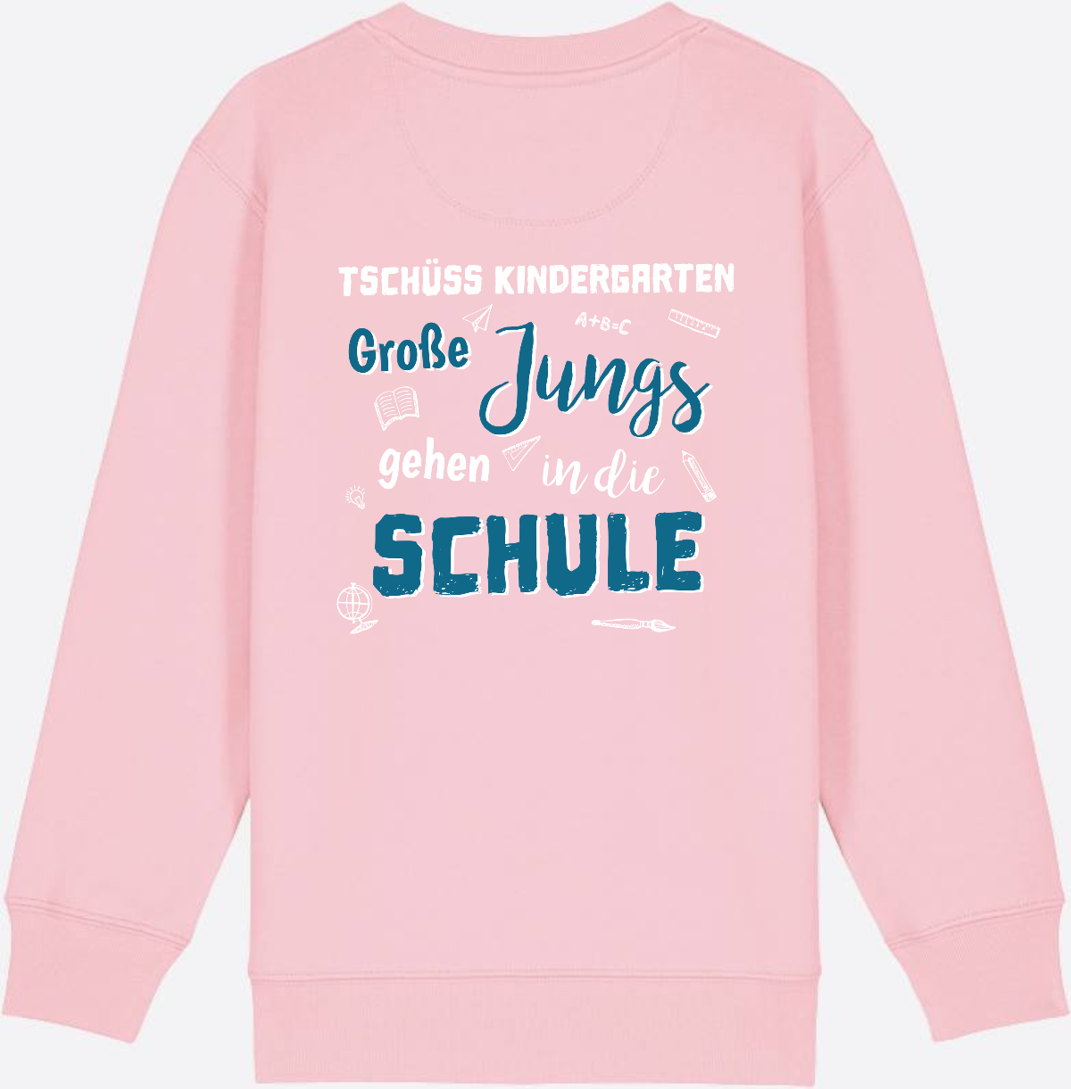 Einschulung Sweatshirt: Tschüss Kindergarten Große Jungs - Cotton Pink