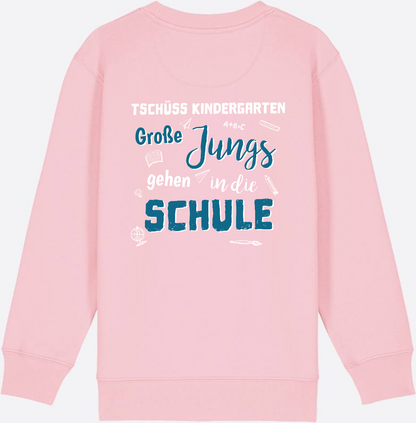 Einschulung Sweatshirt: Tschüss Kindergarten Große Jungs - Cotton Pink
