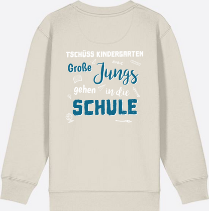 Einschulung Sweatshirt: Tschüss Kindergarten Große Jungs - Eco Heather