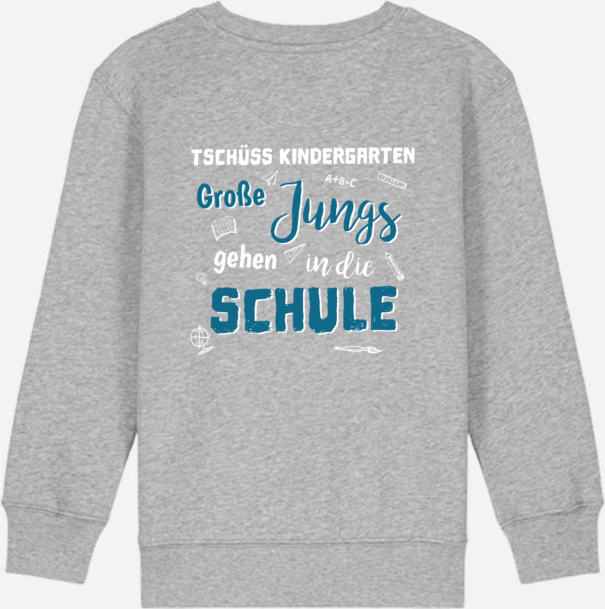 Einschulung Sweatshirt: Tschüss Kindergarten Große Jungs - Heather Grey