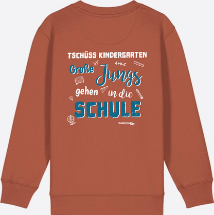 Einschulung Sweatshirt: Tschüss Kindergarten Große Jungs - Heritage Brown
