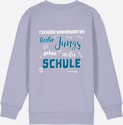 Einschulung Sweatshirt: Tschüss Kindergarten Große Jungs - Lavender
