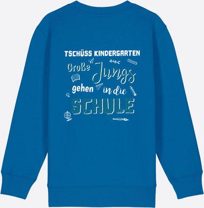 Einschulung Sweatshirt: Tschüss Kindergarten Große Jungs - Royal Blue