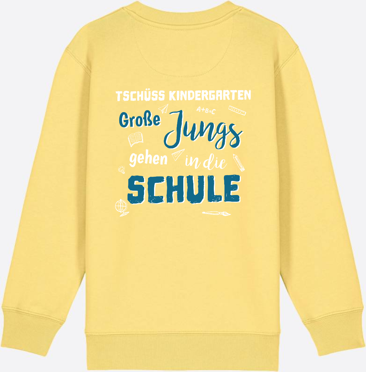 Einschulung Sweatshirt: Tschüss Kindergarten Große Jungs - Viva Yellow