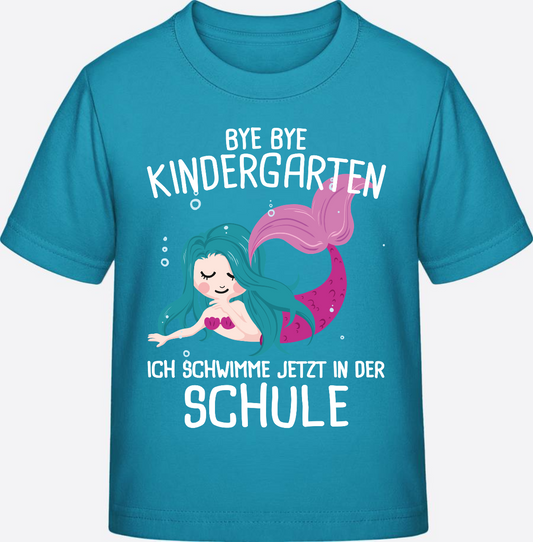 Einschulung T-Shirt: Bye Bye Kindergarten, ich schwimme jetzt - Swimming Pool