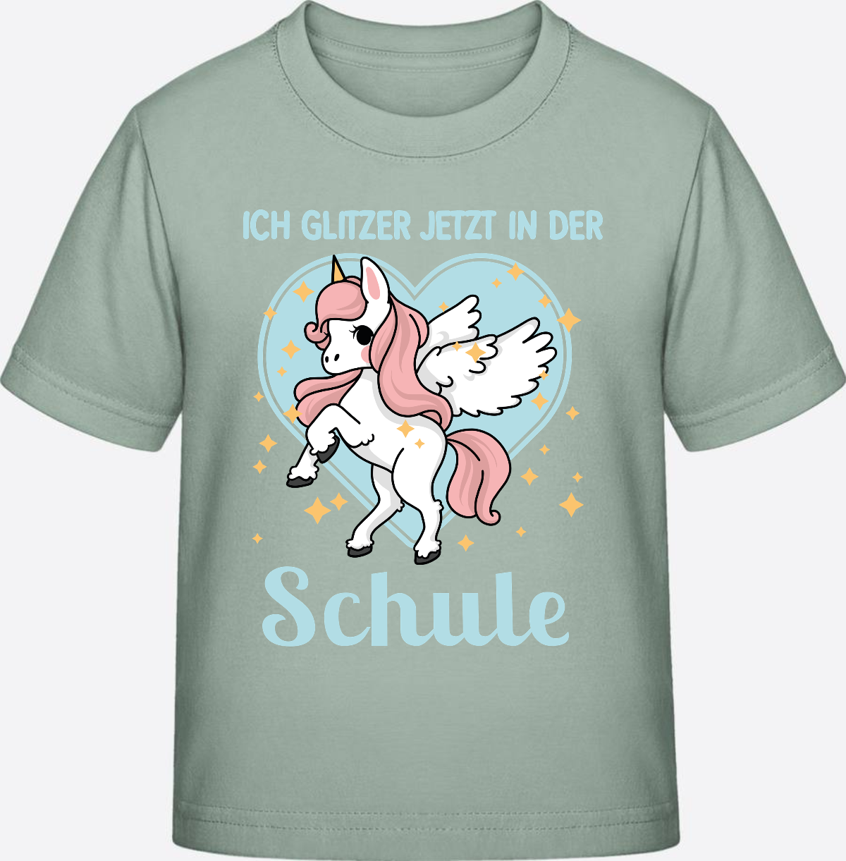 Einschulung T-Shirt Einhorn – Ich glitzer jetzt in der Schule - Aloe