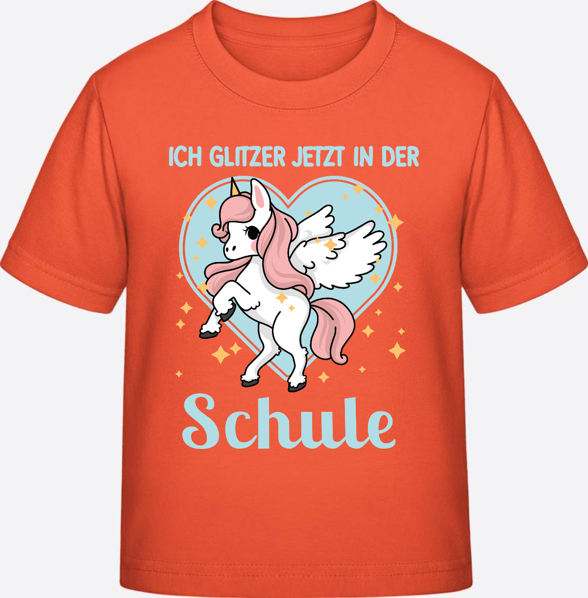 Einschulung T-Shirt Einhorn – Ich glitzer jetzt in der Schule - Fiesta