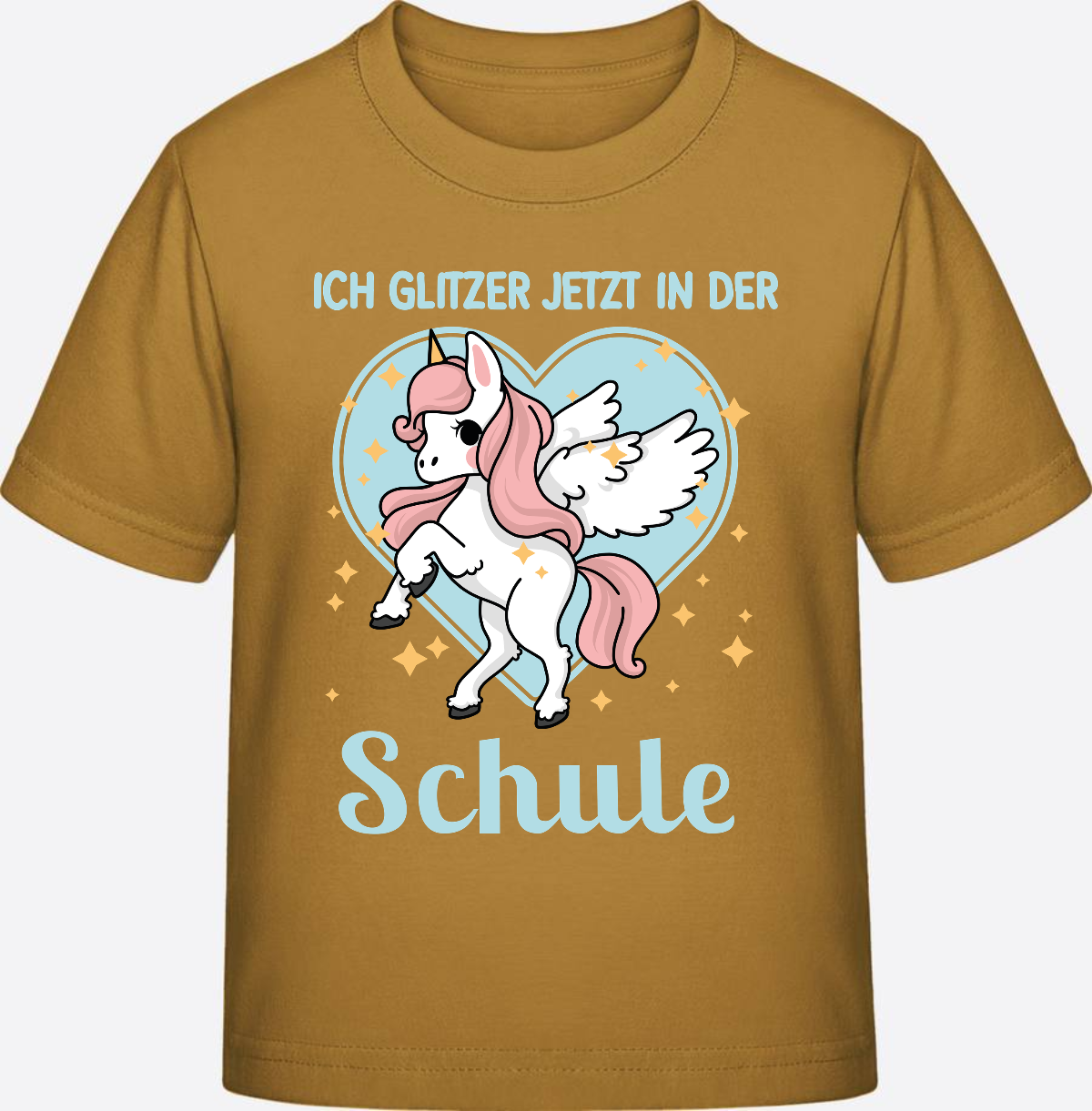 Einschulung T-Shirt Einhorn – Ich glitzer jetzt in der Schule - Ochre