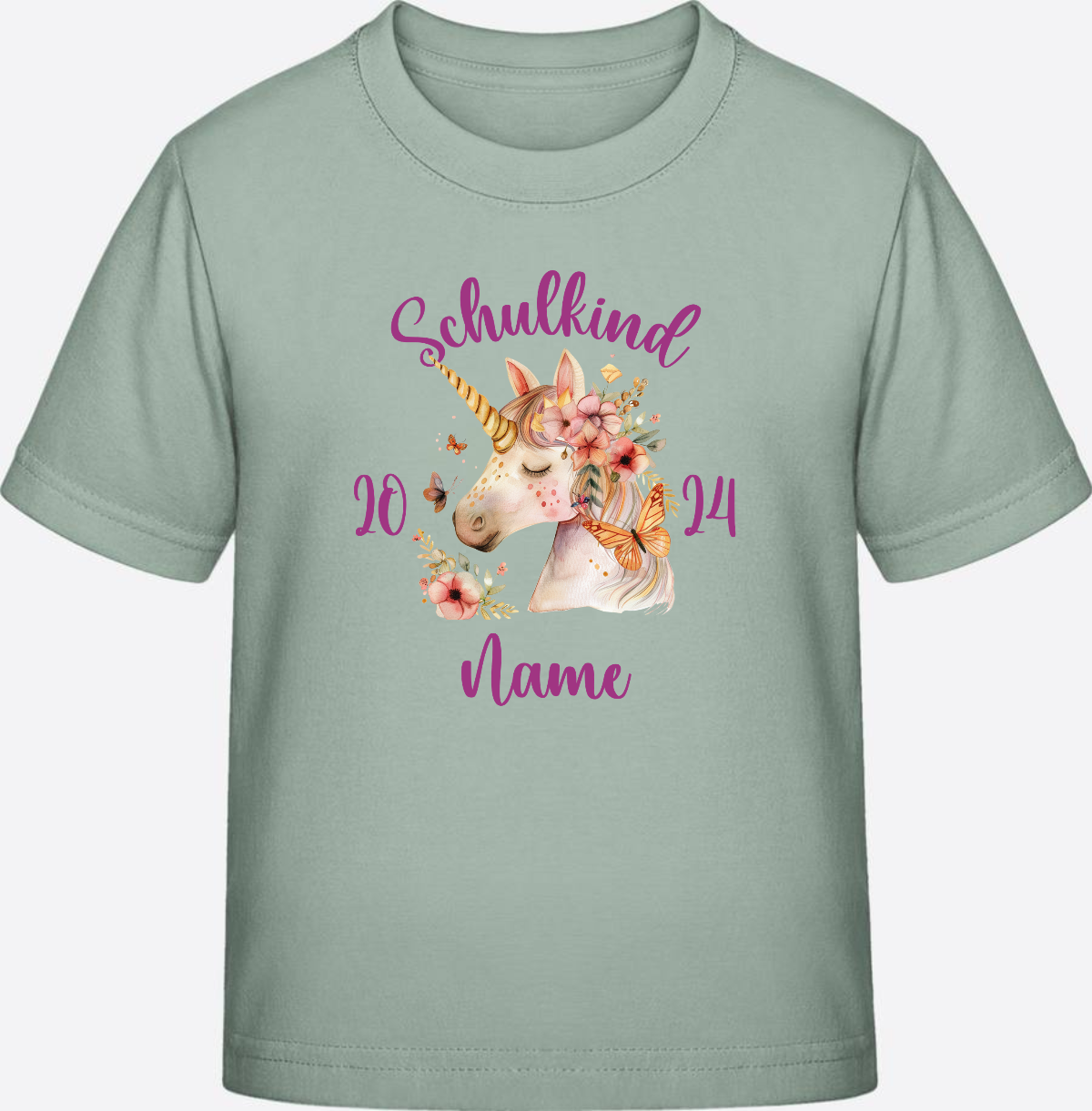 Einschulung T-Shirt für Mädchen – Personalisiert mit Namen - Aloe