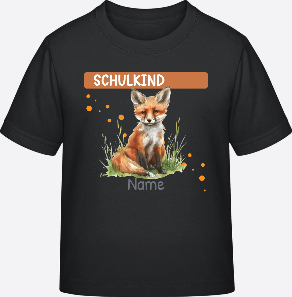 Einschulung T-Shirt mit Wunschnamen – Geschenk zum Schulstart - Black