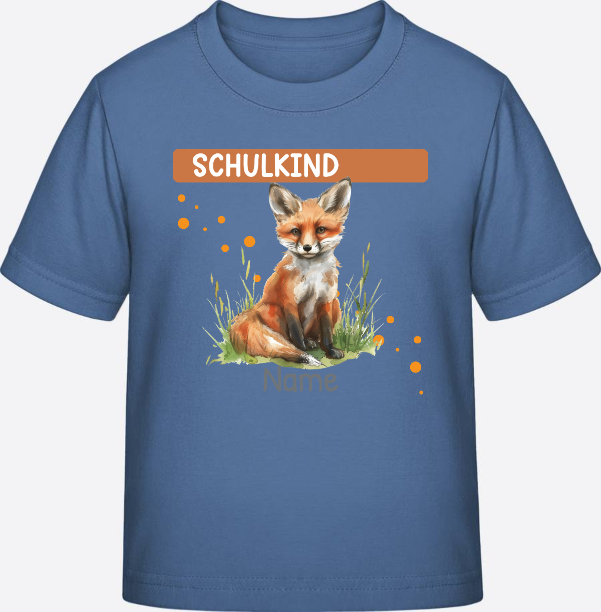 Einschulung T-Shirt mit Wunschnamen – Geschenk zum Schulstart - Bright Blue