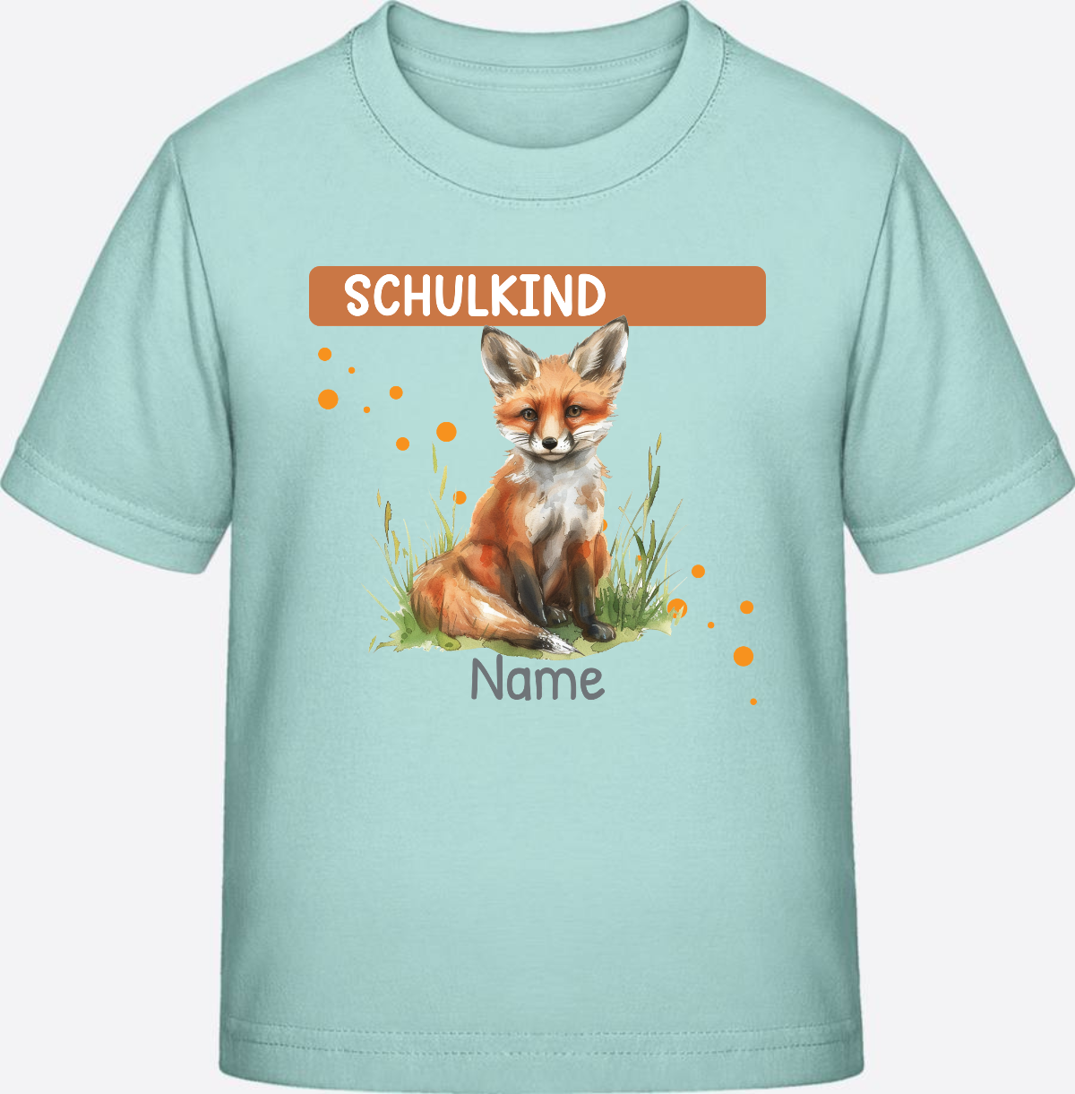 Einschulung T-Shirt mit Wunschnamen – Geschenk zum Schulstart - Caribbean Blue