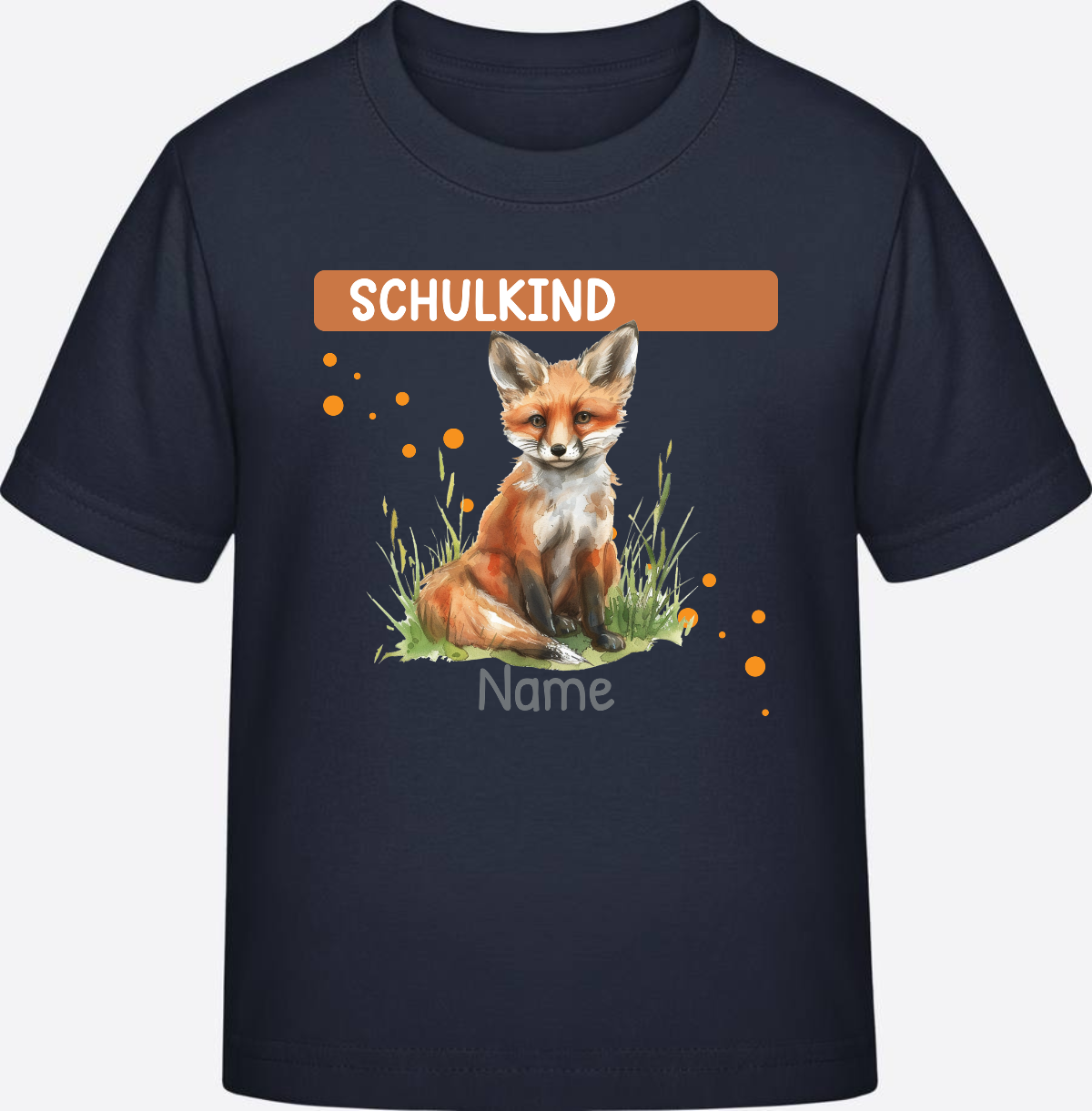Einschulung T-Shirt mit Wunschnamen – Geschenk zum Schulstart - French Navy