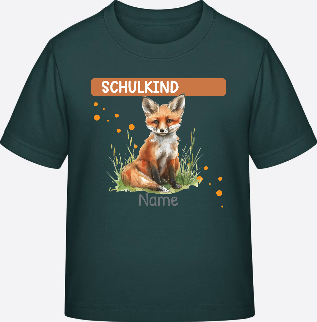 Einschulung T-Shirt mit Wunschnamen – Geschenk zum Schulstart - Glazed Green