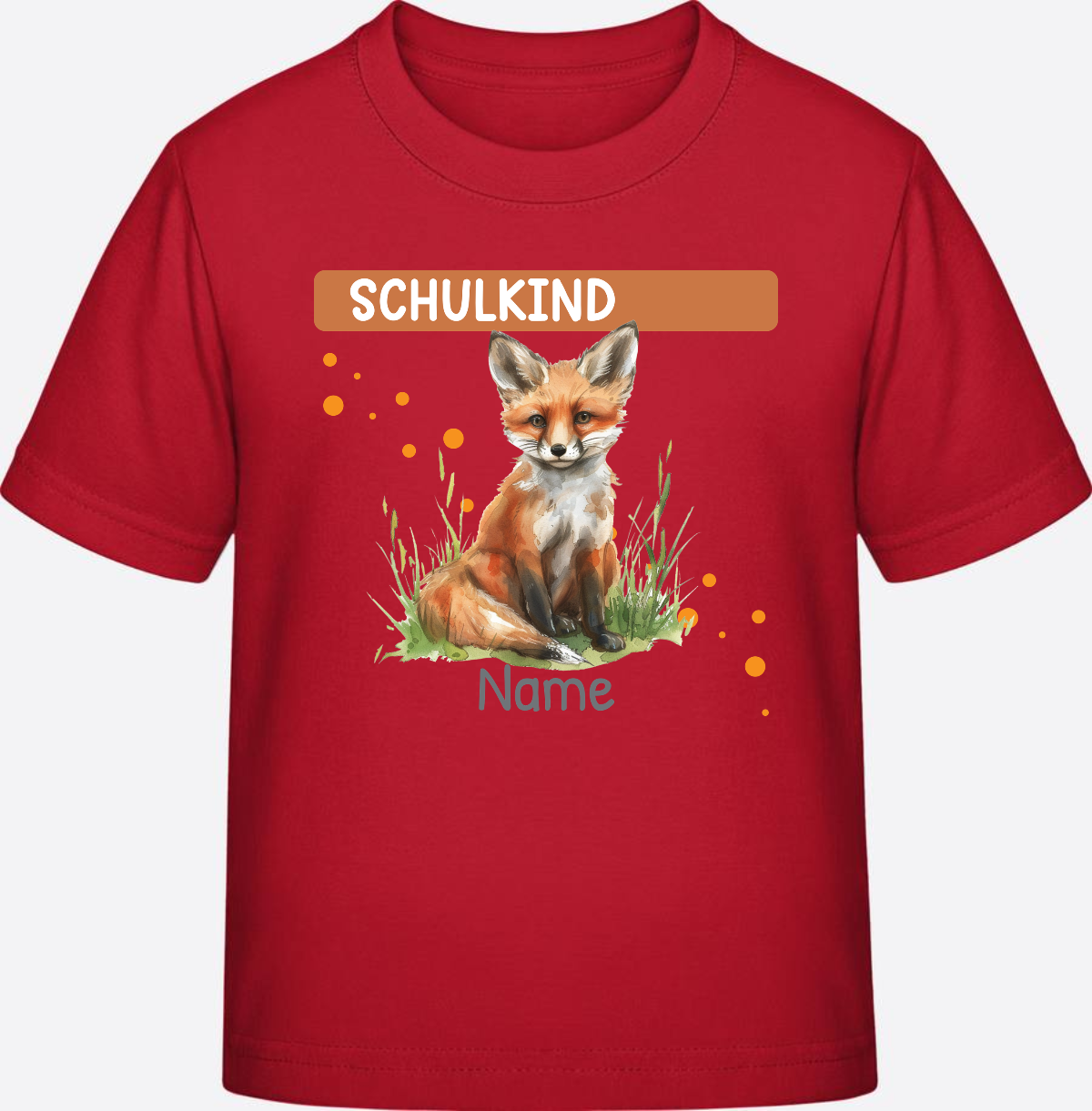 Einschulung T-Shirt mit Wunschnamen – Geschenk zum Schulstart - Red
