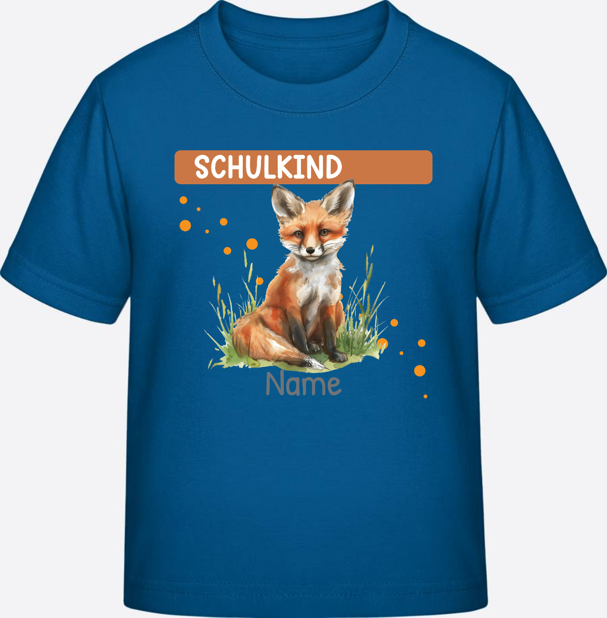 Einschulung T-Shirt mit Wunschnamen – Geschenk zum Schulstart - Royal Blue