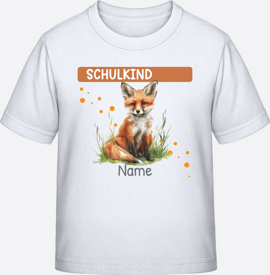 Einschulung T-Shirt mit Wunschnamen – Geschenk zum Schulstart - White