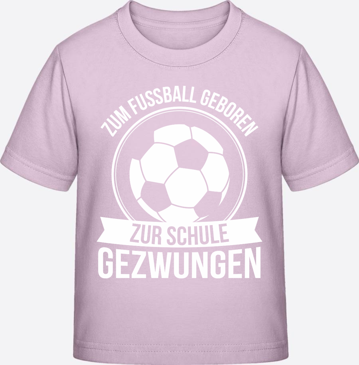 Einschulung T-Shirt: Zum Fußball geboren, zur Schule gezwungen - Pink Sixties