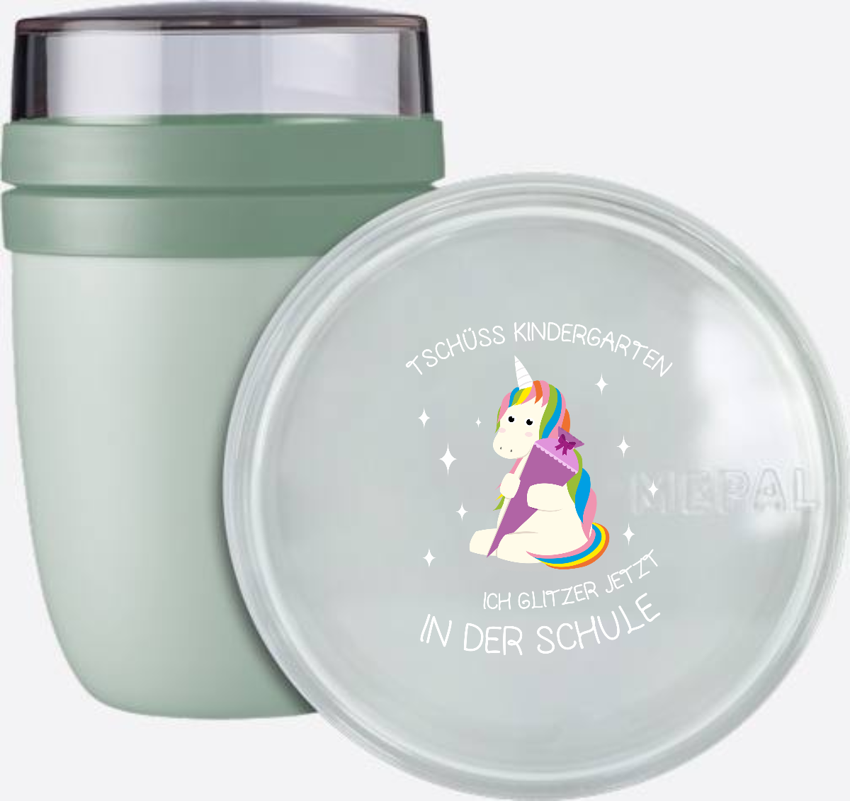 Einschulung Tasse Einhorn – Tschüss Kindergarten mit Name - Nordic Sage