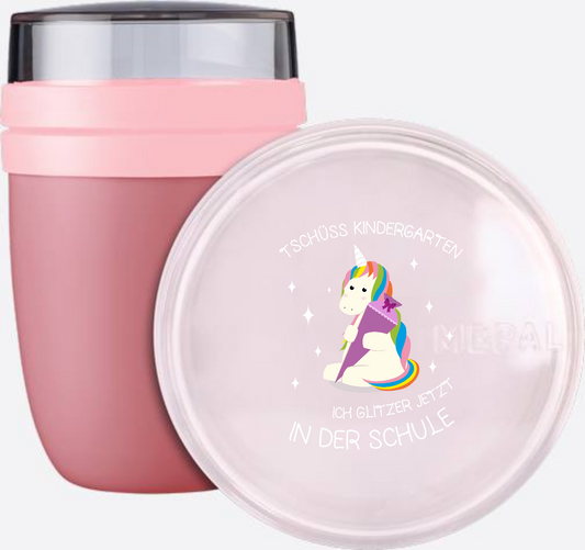 Einschulung Tasse Einhorn – Tschüss Kindergarten mit Name - Vivid Mauve