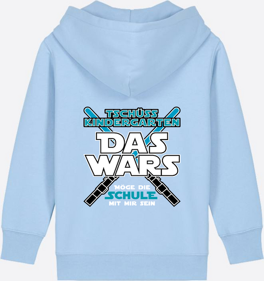 Einschulung Zip-Hoodie: Das Wars Kindergarten – Mit Wunschname - Blue Soul