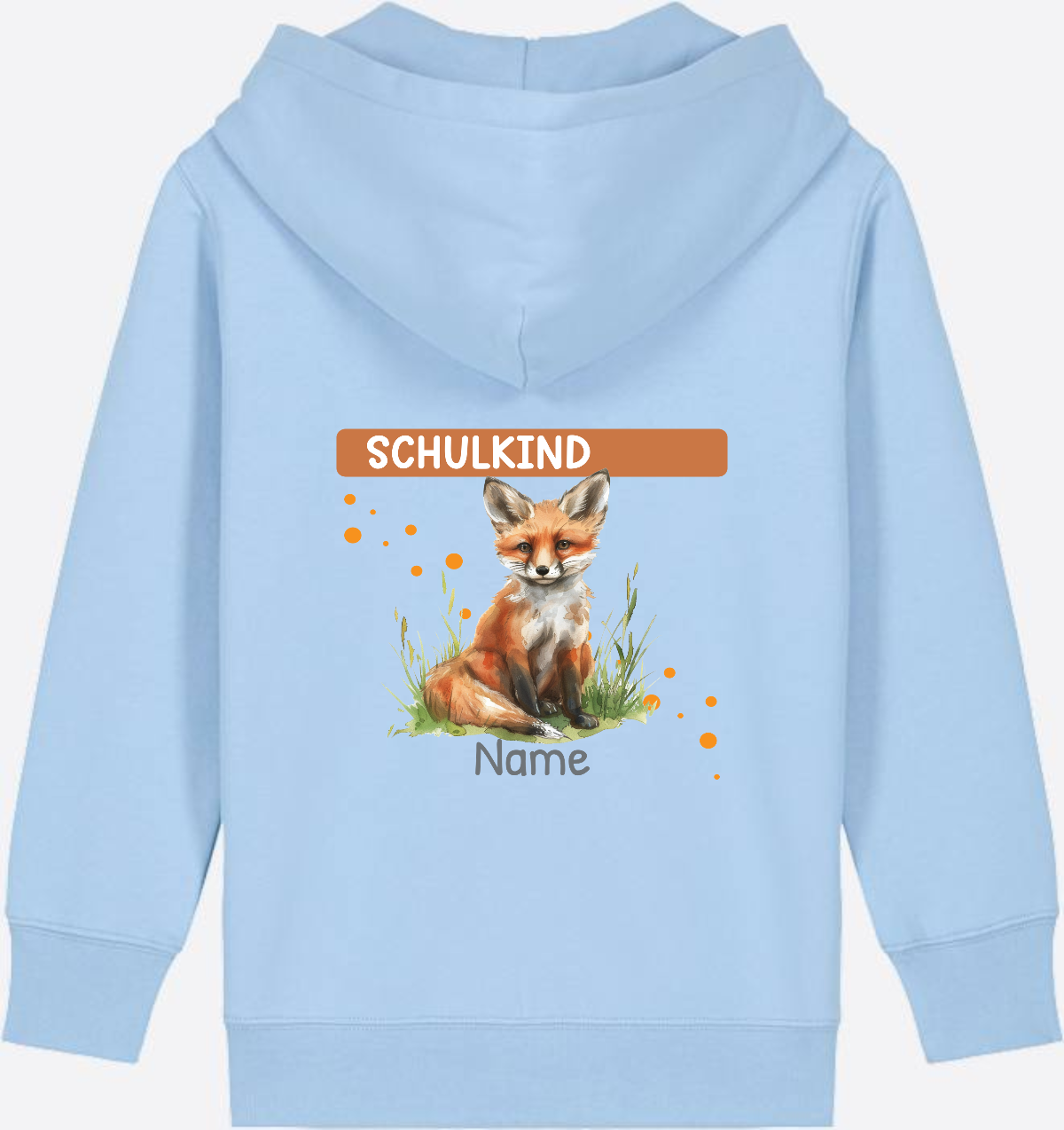 Einschulung Zip-Hoodie – Personalisiertes Geschenk mit Namen - Blue Soul
