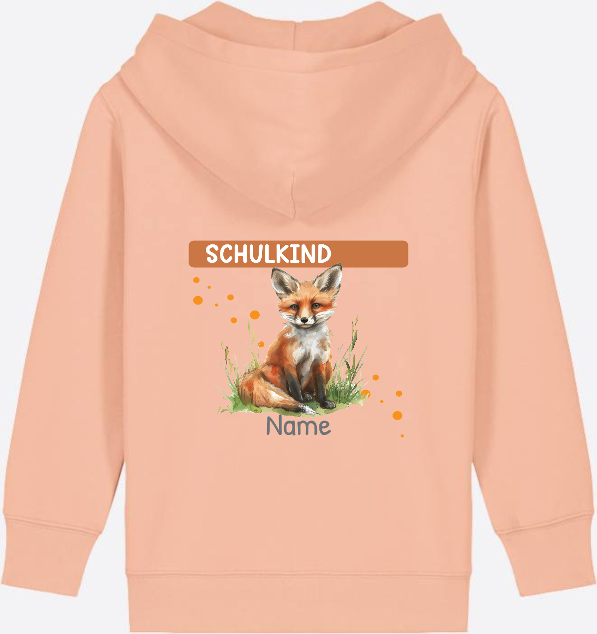 Einschulung Zip-Hoodie – Personalisiertes Geschenk mit Namen - Fraiche Peche
