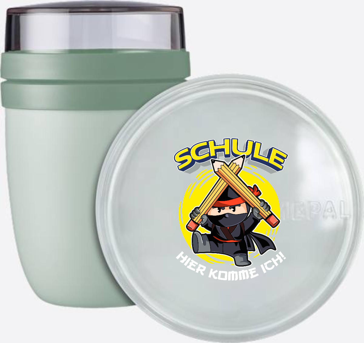 Einschulungstasse Ninja – Schule hier komme ich! mit Name - Nordic Sage
