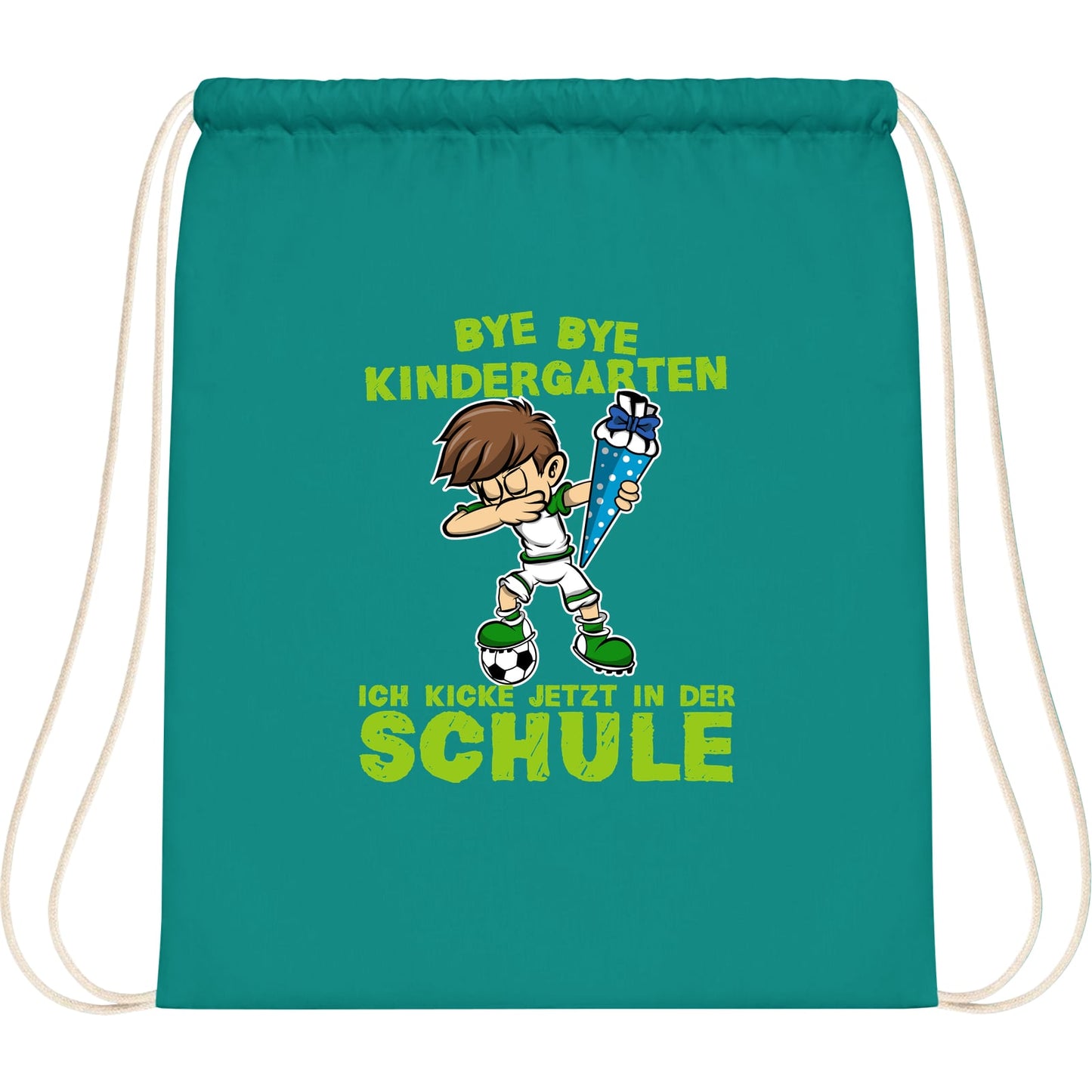 Turnbeutel Einschulung Fußball Junge – Bye Bye Kindergarten