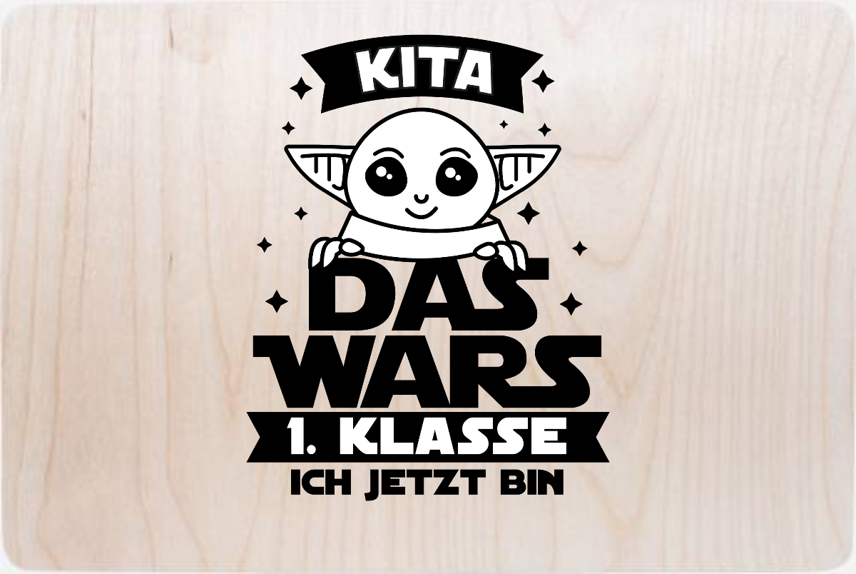 Erinnerungsbox Einschulung – Kita Das Wars mit Name - Holz