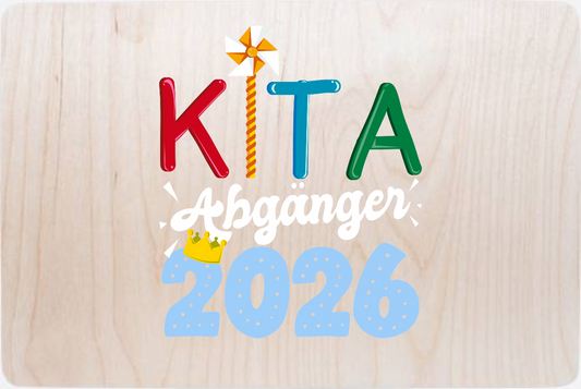 Erinnerungsbox Kita Abgänger 2026 – Mit Name personalisiert - Holz
