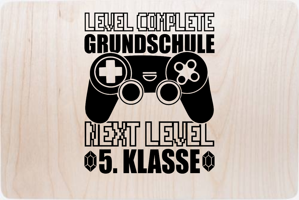 Erinnerungsbox Next Level 5. Klasse – Personalisiert mit Name - Holz