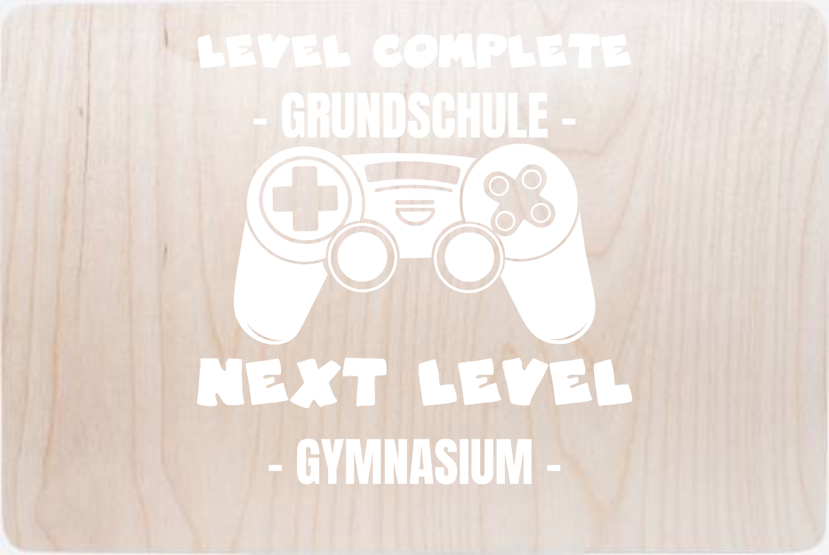 Erinnerungsbox Next Level Gymnasium – mit Wunschnamen - Holz