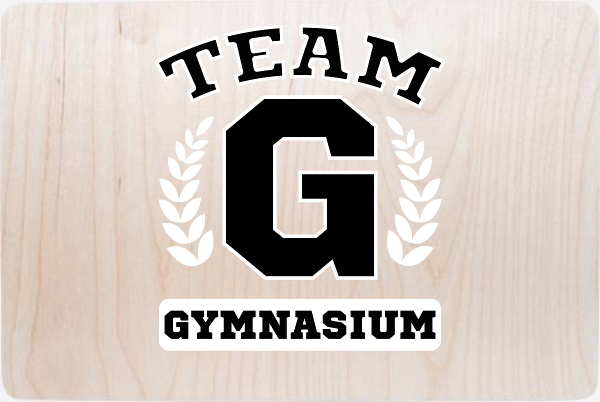 Erinnerungsbox Team Gymnasium – Personalisiert mit Name - Holz