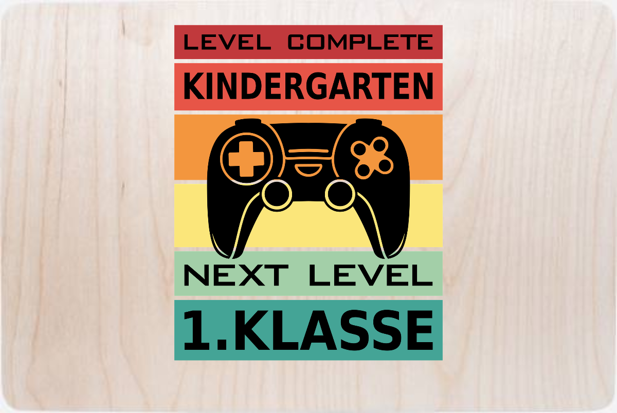 Erinnerungsbox zur Einschulung – Next Level 1. Klasse personalisiert - Holz