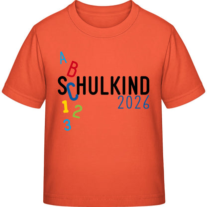 Kinder T-Shirt Einschulung ABC Schulkind 2026 – Schulstart-Geschenk