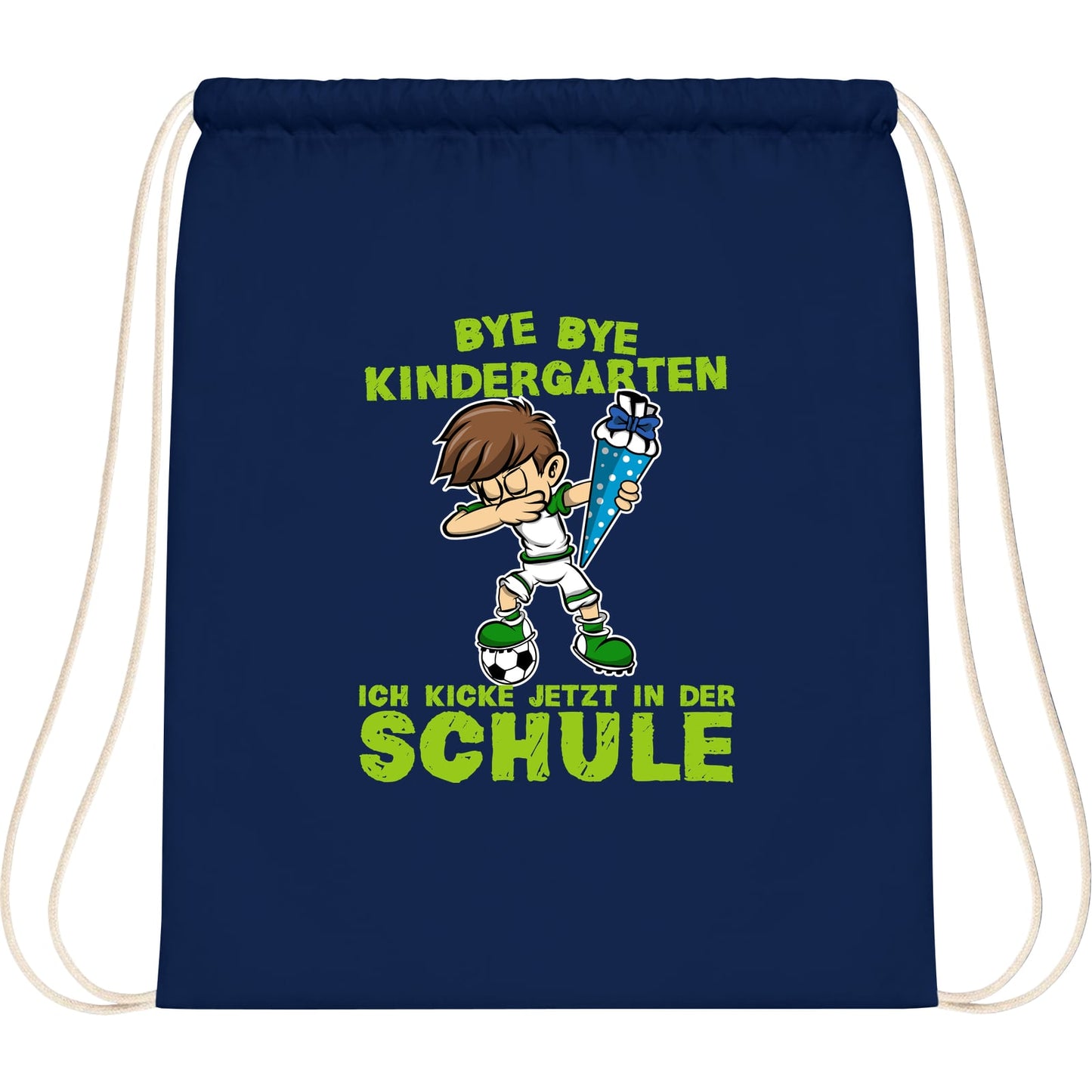 Turnbeutel Einschulung Fußball Junge – Bye Bye Kindergarten