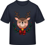 Kinder T-Shirt Weihnachten Rentier – Niedliches Kranz-Motiv