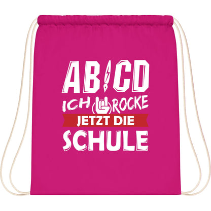 Turnbeutel Einschulung Rocker-Hand – Ich rocke jetzt die Schule