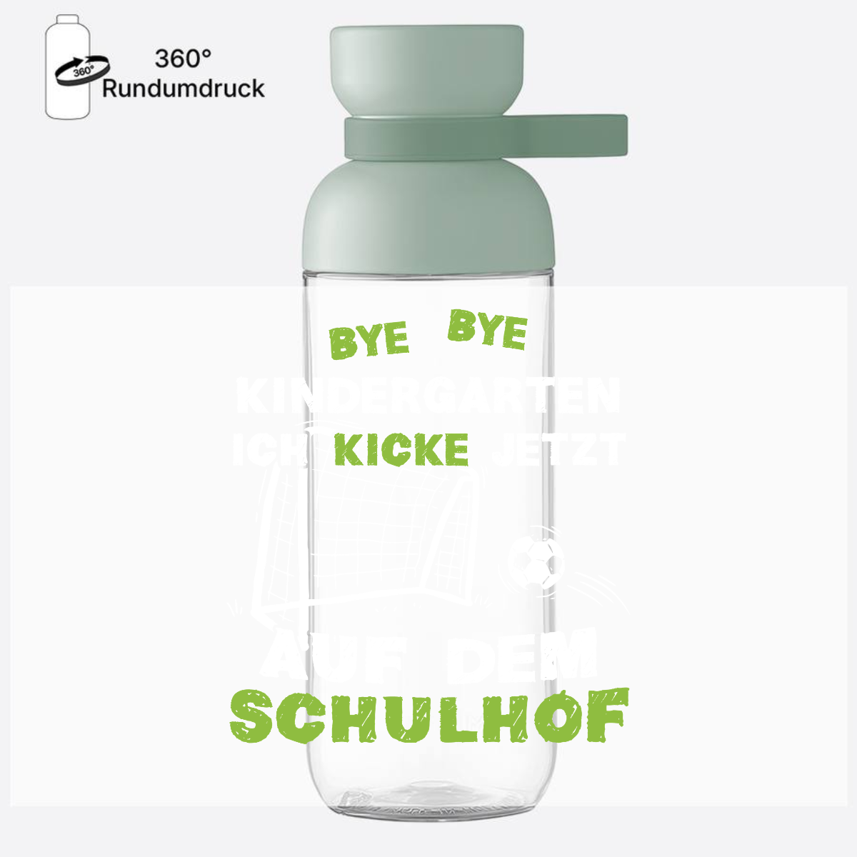 Fußball Trinkflasche Einschulung – Bye Bye Kindergarten - Nordic Sage