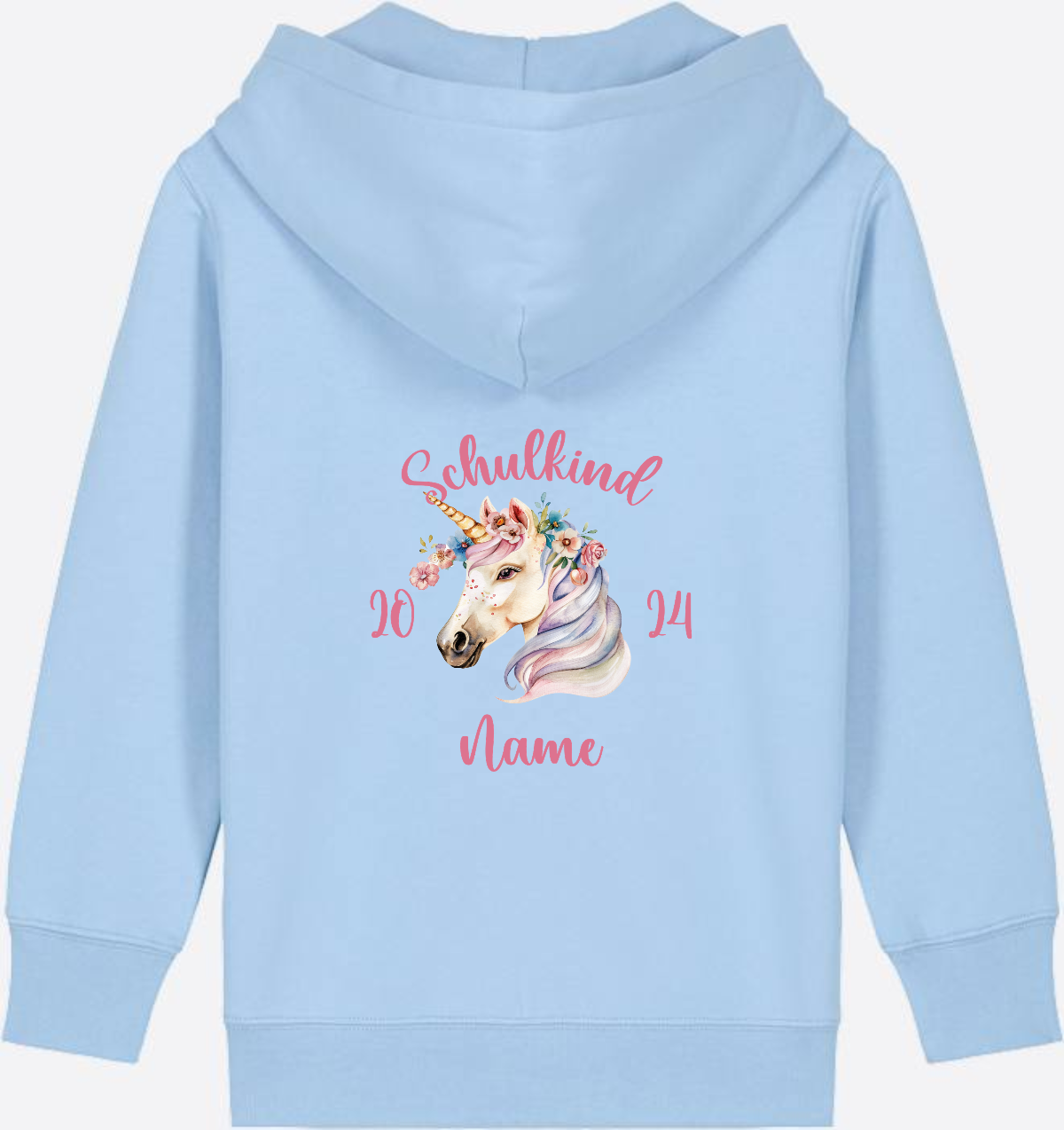 Geschenk zur Einschulung Mädchen: Personalisierter Zip-Hoodie - Blue Soul