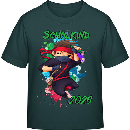 Kinder T-Shirt Einschulung Ninja Junge – Schulkind 2026