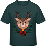 Kinder T-Shirt Weihnachten Rentier – Niedliches Kranz-Motiv