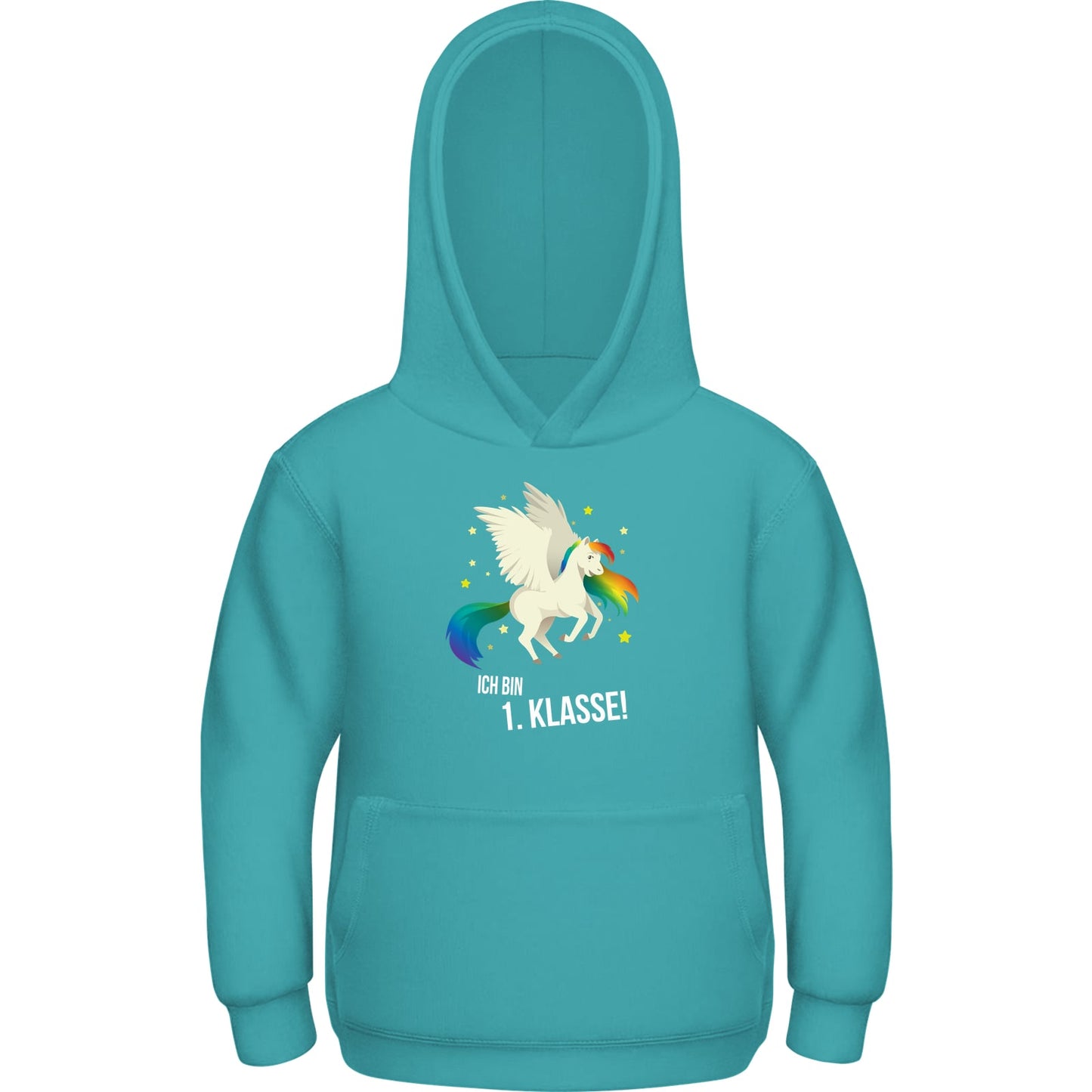 Kinder Hoodie Einschulung Einhorn – Ich bin 1. Klasse!