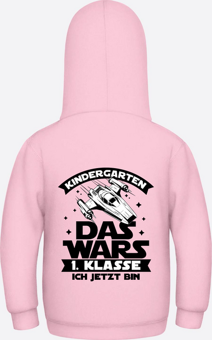 Hoodie Einschulung: Kindergarten Das wars – 1. Klasse - Baby Pink