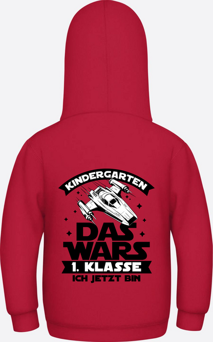 Hoodie Einschulung: Kindergarten Das wars – 1. Klasse - Fire Red
